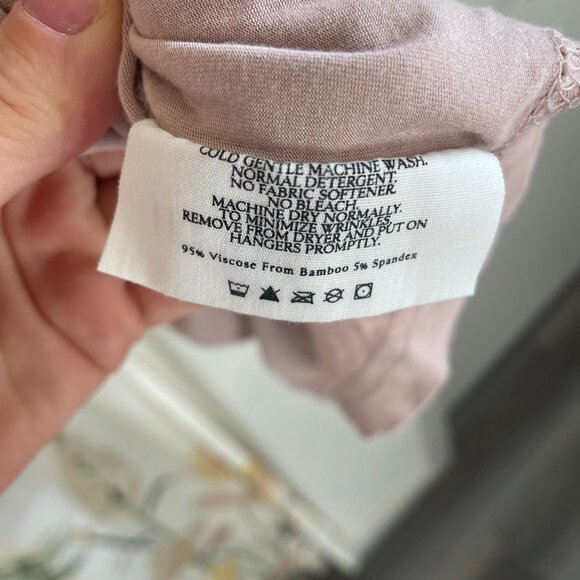 Cozy Earth - Women's Bamboo Short Sleeve Pajama Top Walnut - Picture 6 of 6